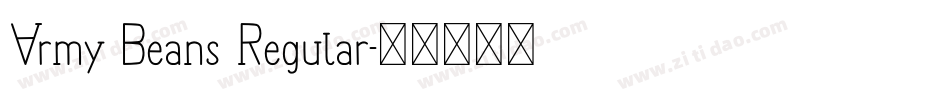 Army Beans Regular字体转换